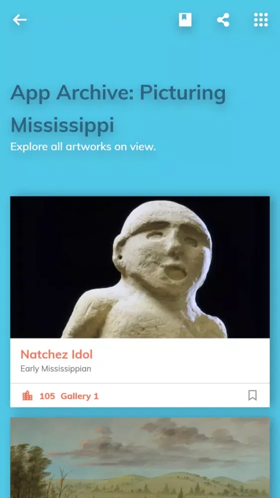 Screenshot di Mississippi museum of art app