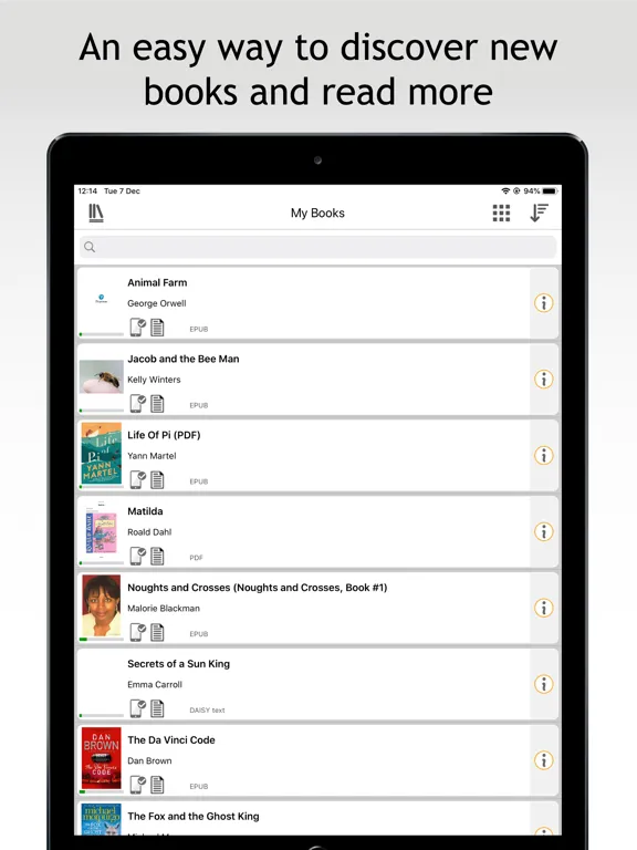 Dolphin EasyReader iPad  Screenshots