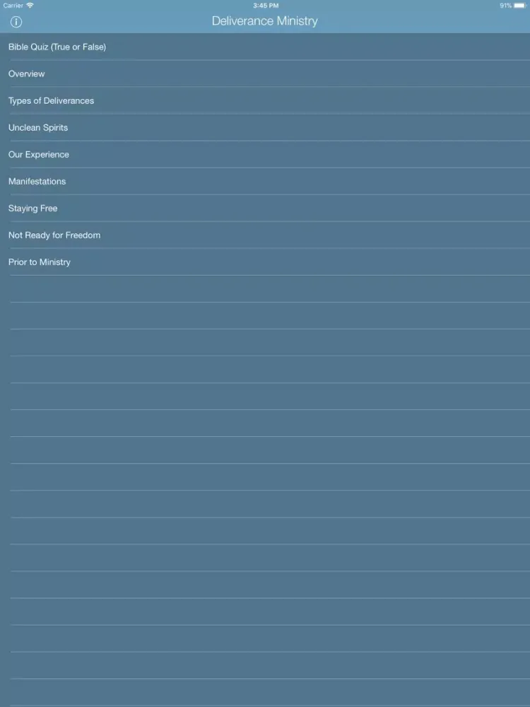 Capturas de pantalla de Deliverance Ministry iPad 