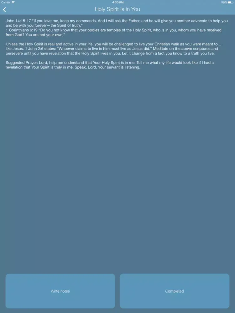 Holy Spirit's Works iPad  Screenshots