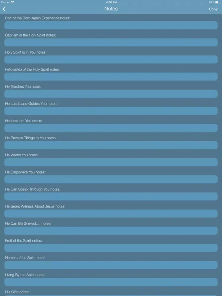 Holy Spirit's Works iPad  Screenshots