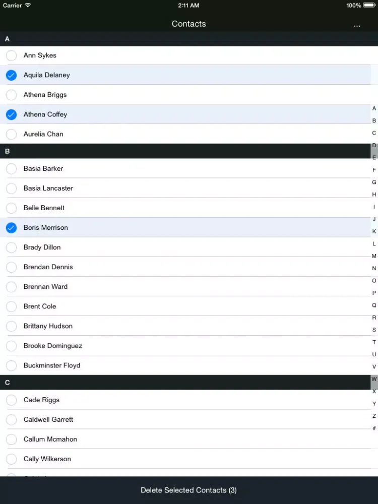Contact Cleaner - Delete/Restore contacts and Manage your contacts efficiently iPad  스크린샷