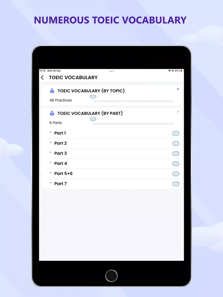 تصاویر Practice for Toeic Test iPad 