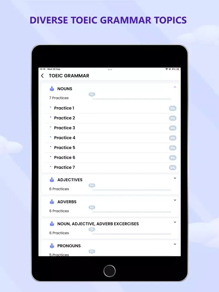 تصاویر Practice for Toeic Test iPad 