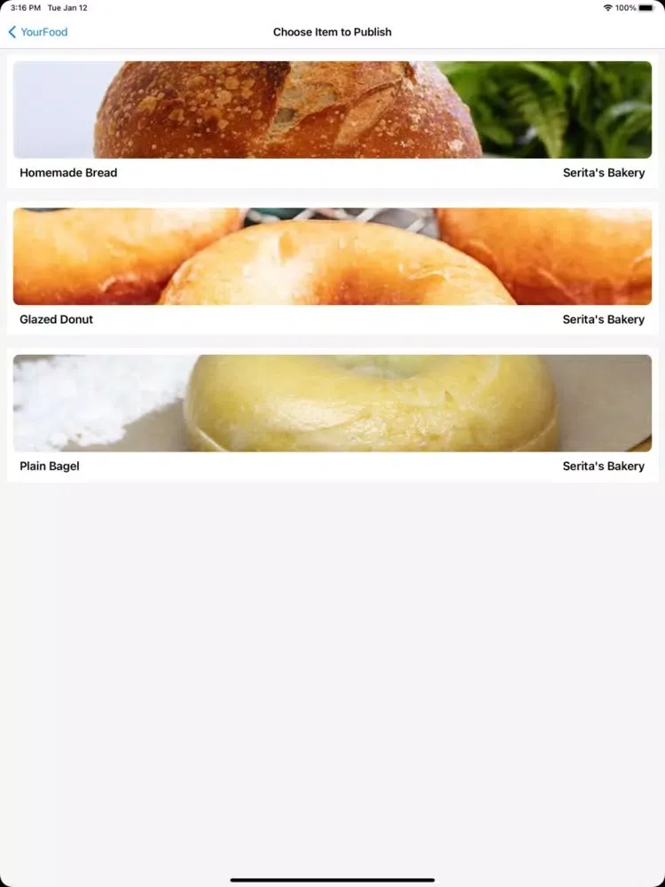 Screenshot di Your-Food-Store iPad 