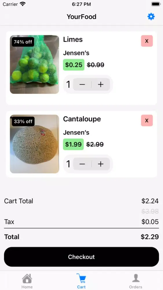 Screenshot di Your-Food-Store