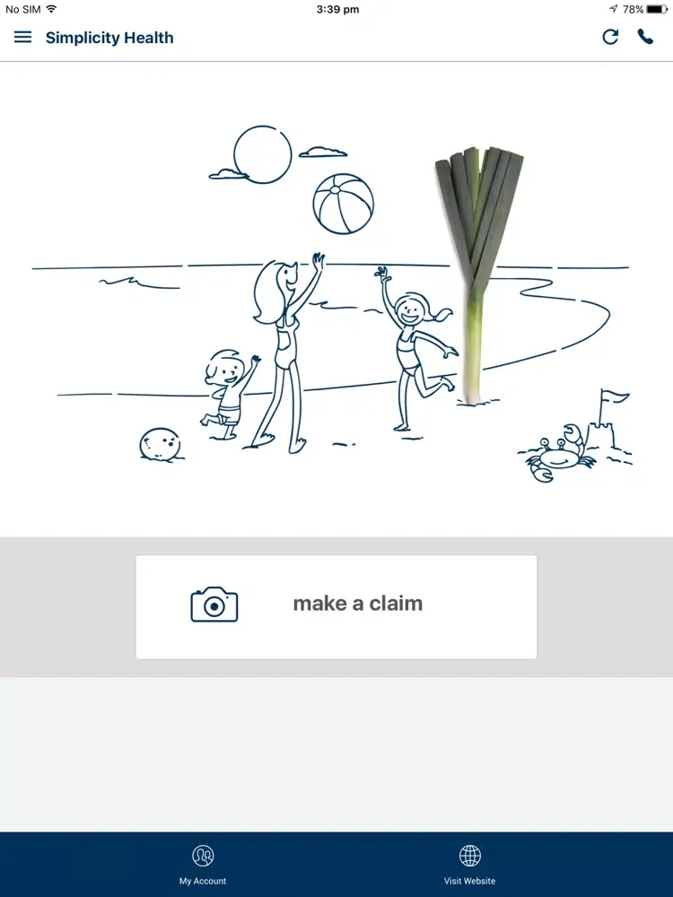 Tangkapan layar Astute Simplicity Health iPad 