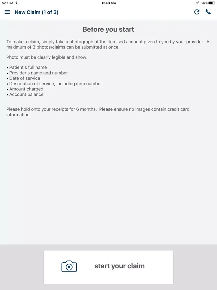 Tangkapan layar Astute Simplicity Health iPad 