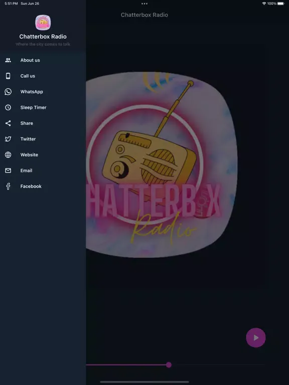 Chatterbox Radio Manchester iPad  Screenshots