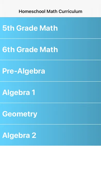 Capturas de tela do Homeschool Math Curriculum