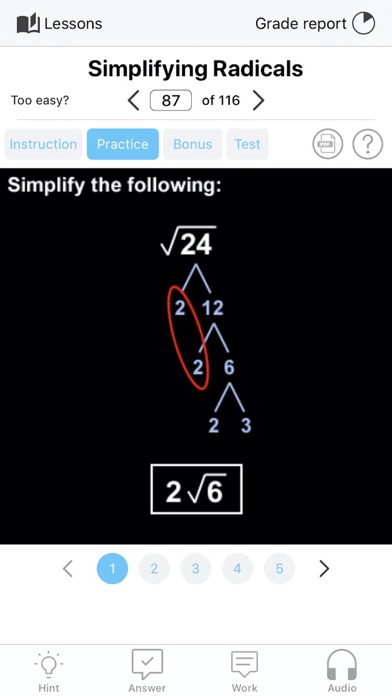 Intermediate Algebra Screenshots