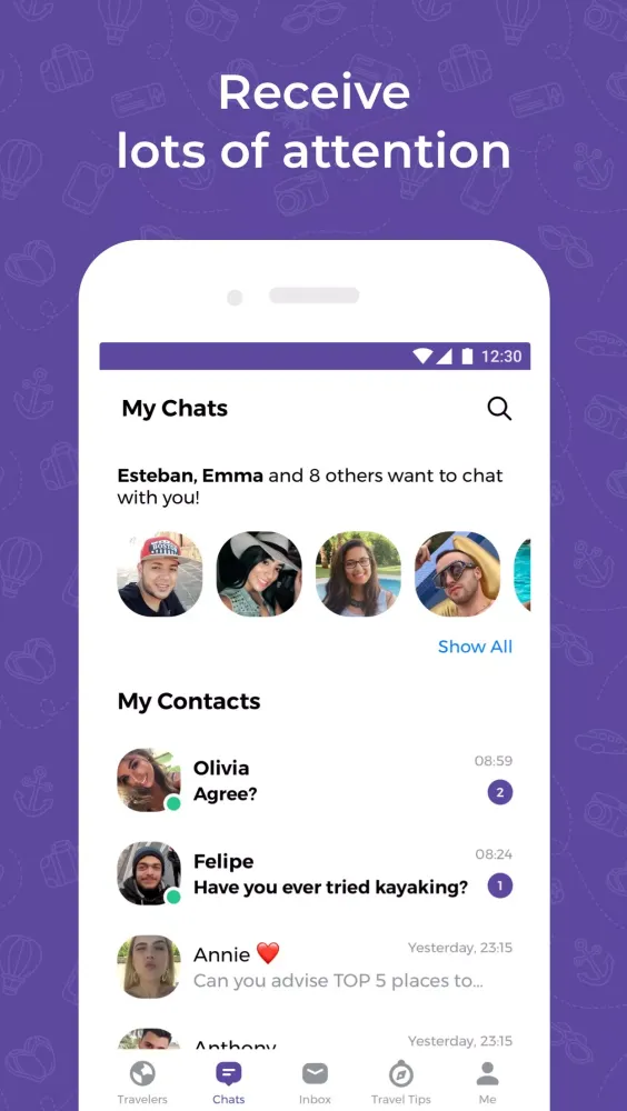 Capturas de tela do Travel dating: YourTravelMates