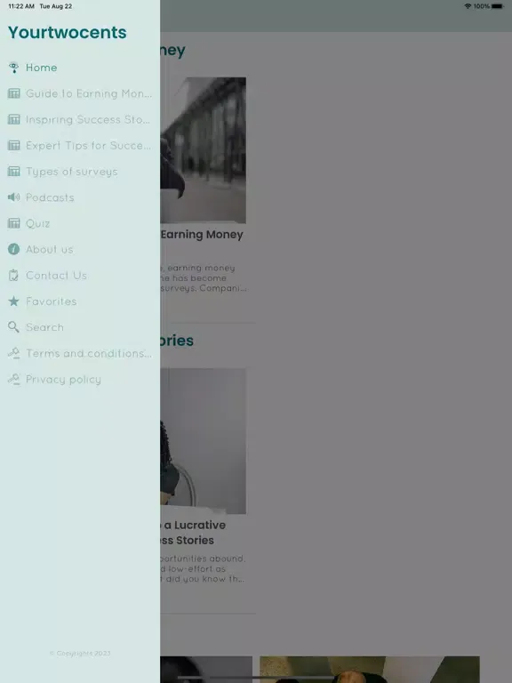 Capturas de tela do Your Two Cents - Paid Surveys iPad 