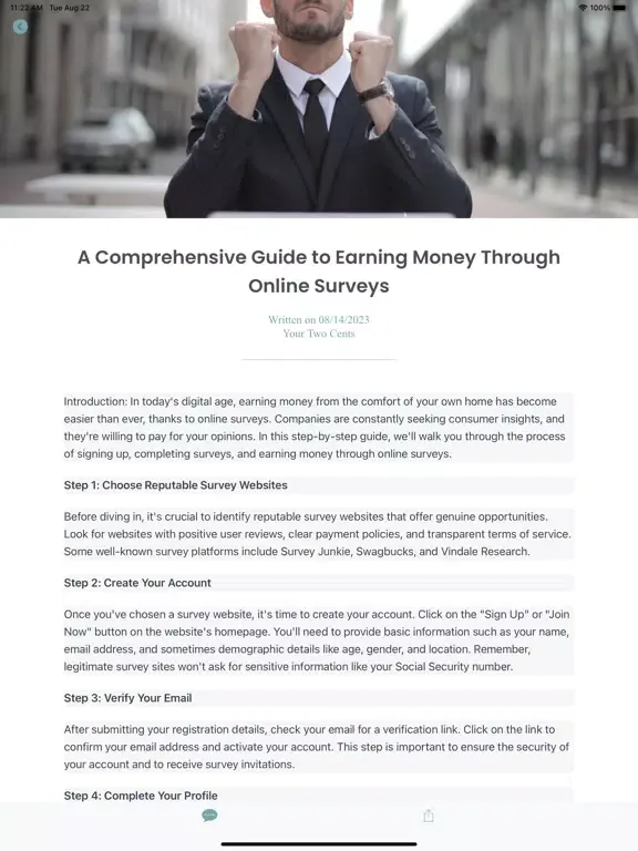 Capturas de tela do Your Two Cents - Paid Surveys iPad 