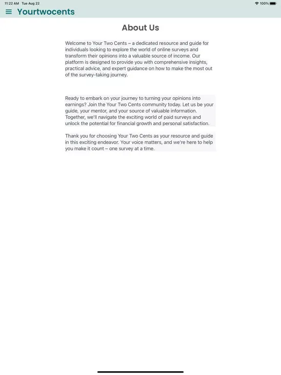 Capturas de tela do Your Two Cents - Paid Surveys iPad 