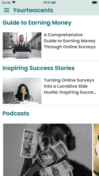 Capturas de tela do Your Two Cents - Paid Surveys