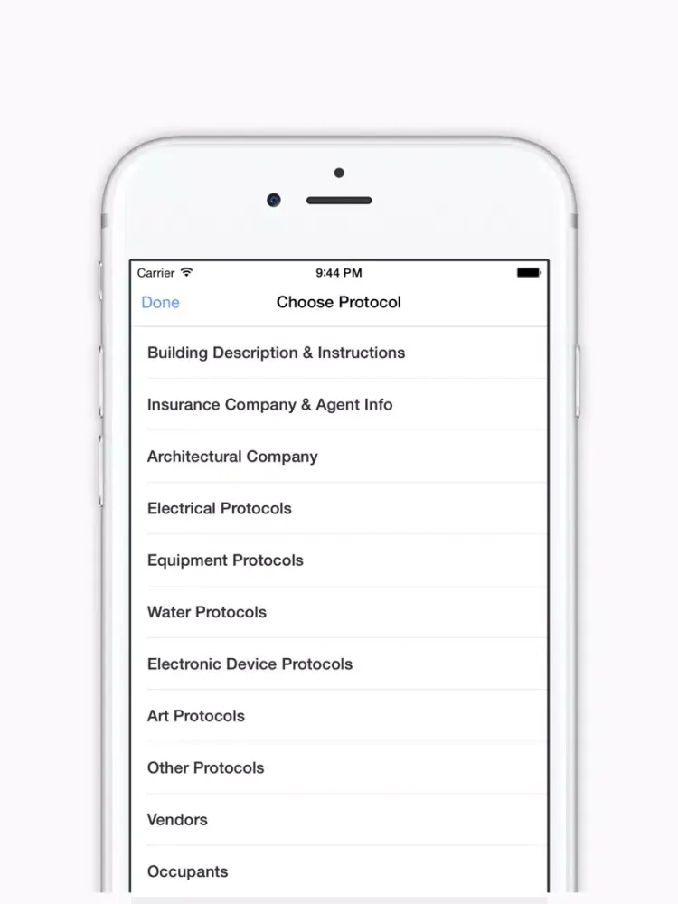 ProtocolEntry iPad  Screenshots
