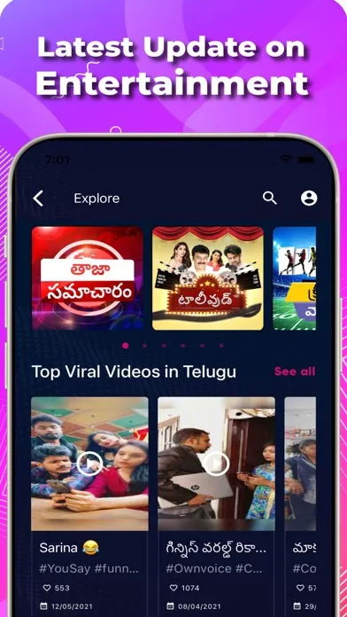 YouSay Short News App Ekran Görüntüleri