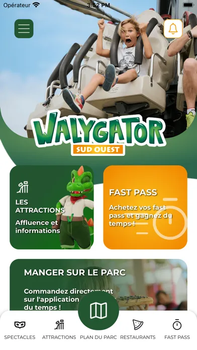Tangkapan skrin Walygator Sud-Ouest