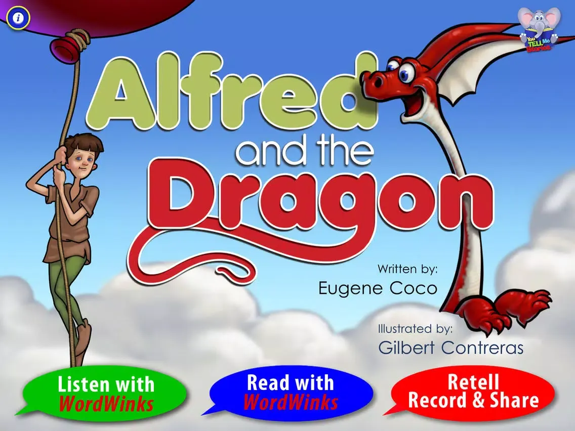 Alfred and the Dragon with WordWinks and Retell, Record & Share iPad  Screenshots