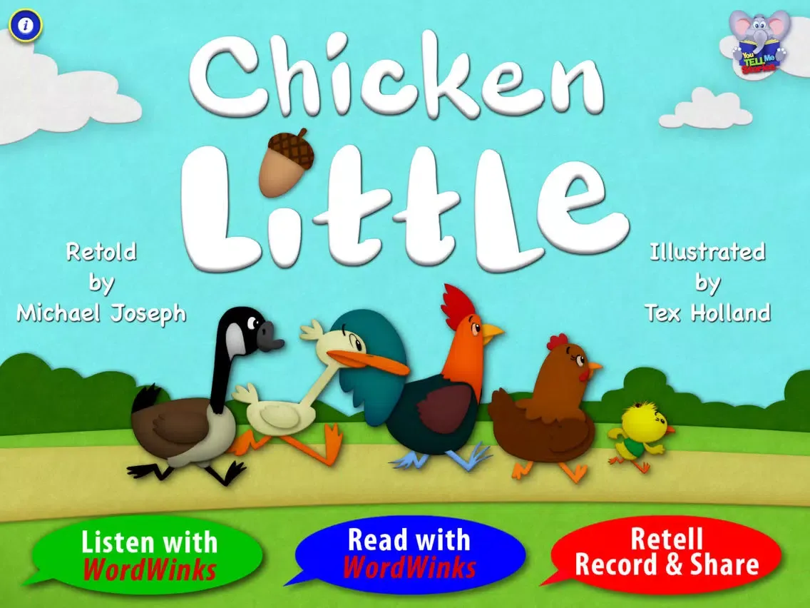 Chicken Little with WordWinks and Retell, Record & Share iPad  Screenshots