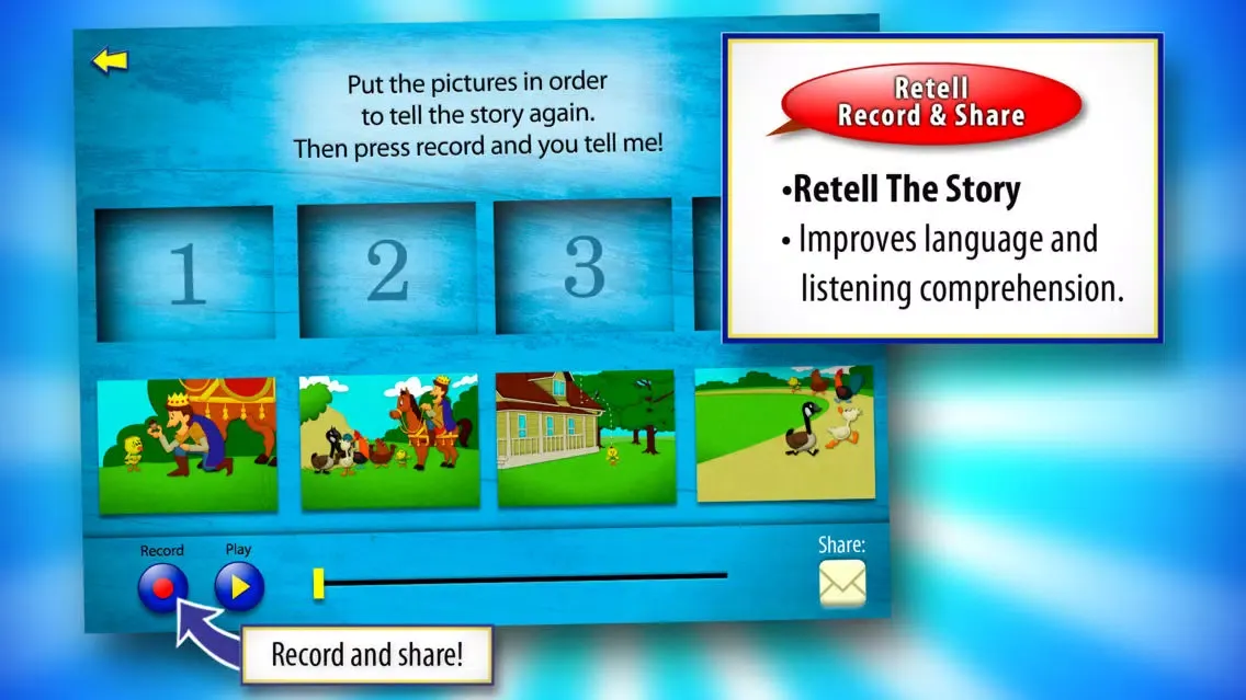 Chicken Little with WordWinks and Retell, Record & Share Screenshots