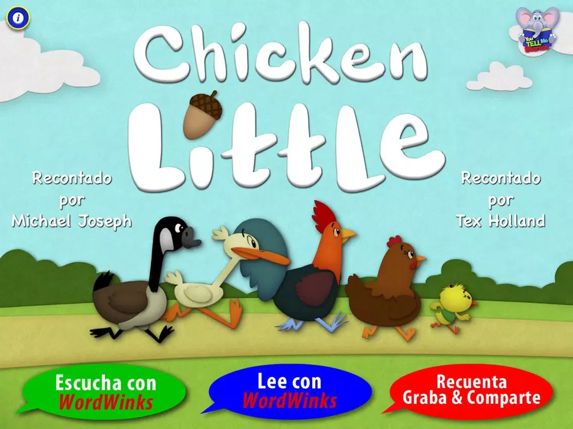 Chicken Little con WordWinks y Recontar, Grabar, y Compartir iPad  Ekran Görüntüleri