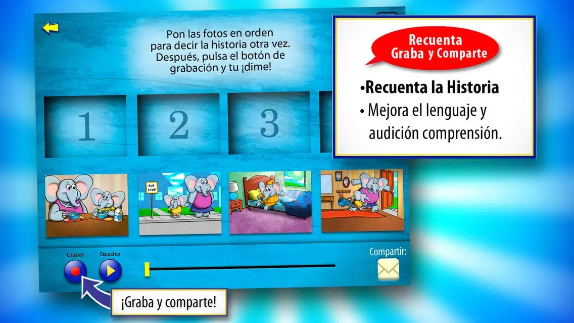Chicken Little con WordWinks y Recontar, Grabar, y Compartir Ekran Görüntüleri
