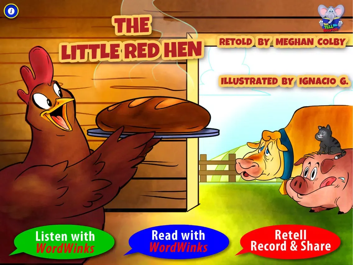 Capturas de tela do Little Red Hen with WordWinks and Retell, Record & Share iPad 