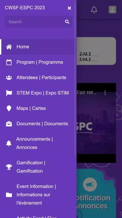 Capturas de tela do CWSF 2023 ESPC