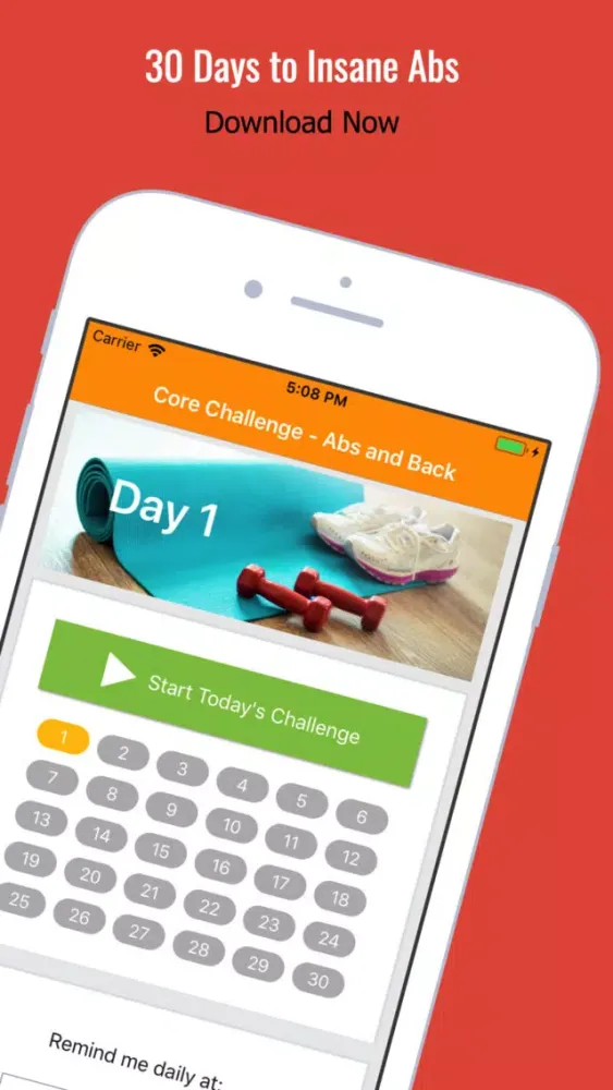 Abs and Back Core Workout Screenshots