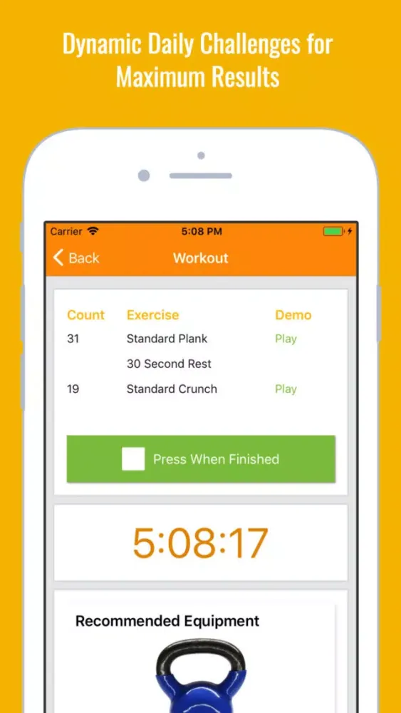 Abs and Back Core Workout Screenshots