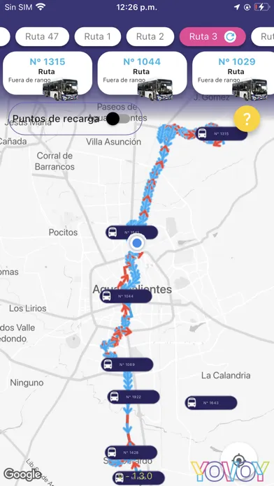 Ảnh chụp màn hình của Yovoy StopBus