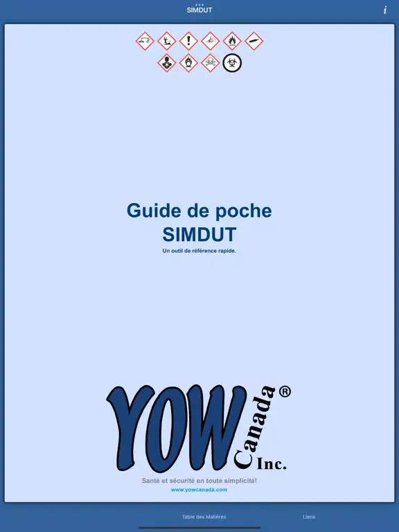 Tangkapan layar SIMDUT - Guide de poche iPad 