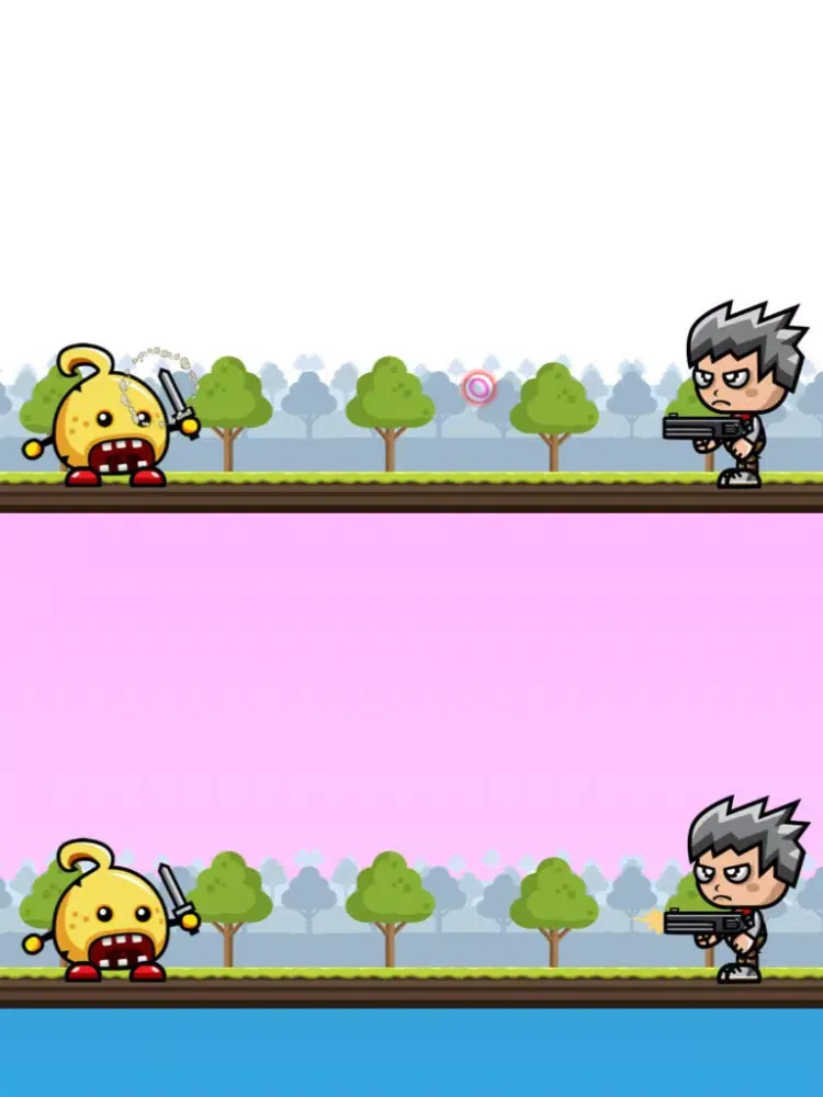 Capturas de tela do Gun VS Sword - Automatic Blade Defend iPad 