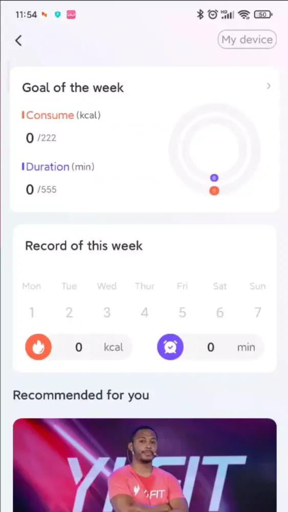 Ảnh chụp màn hình của YPOOFIT