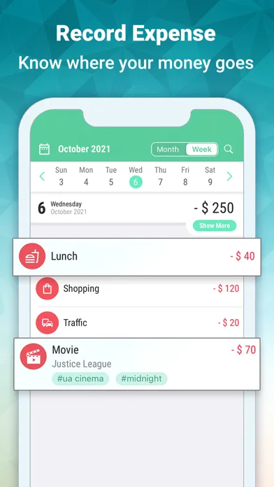 Capturas de tela do Simple Spender 2