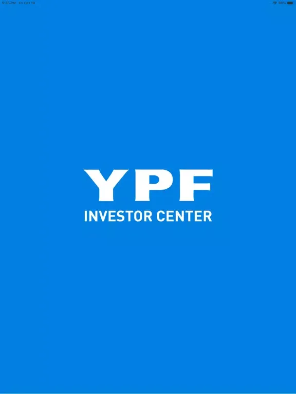 Tangkapan layar YPF Investors iPad 