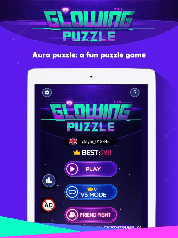 Ảnh chụp màn hình của Glowing color Puzzle iPad 