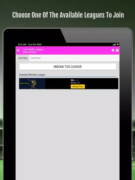 YPO Fantasy League iPad  スクリーンショット