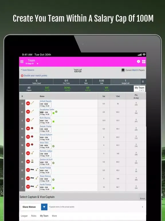 YPO Fantasy League iPad  スクリーンショット