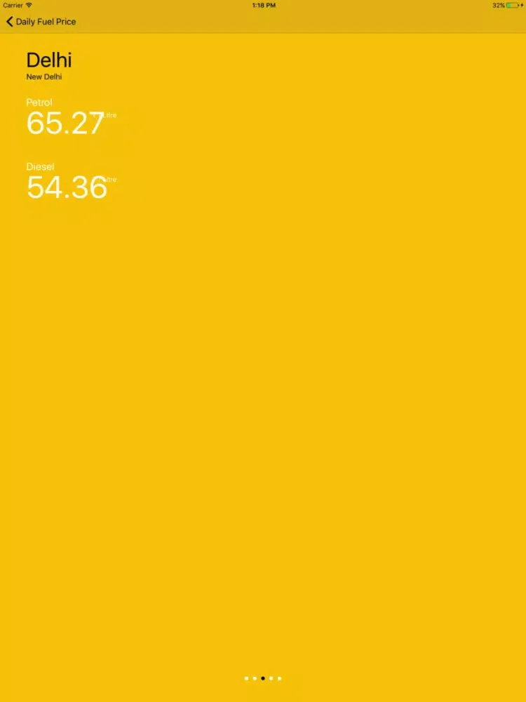 Daily Petrol/Diesel Price iPad  Screenshots