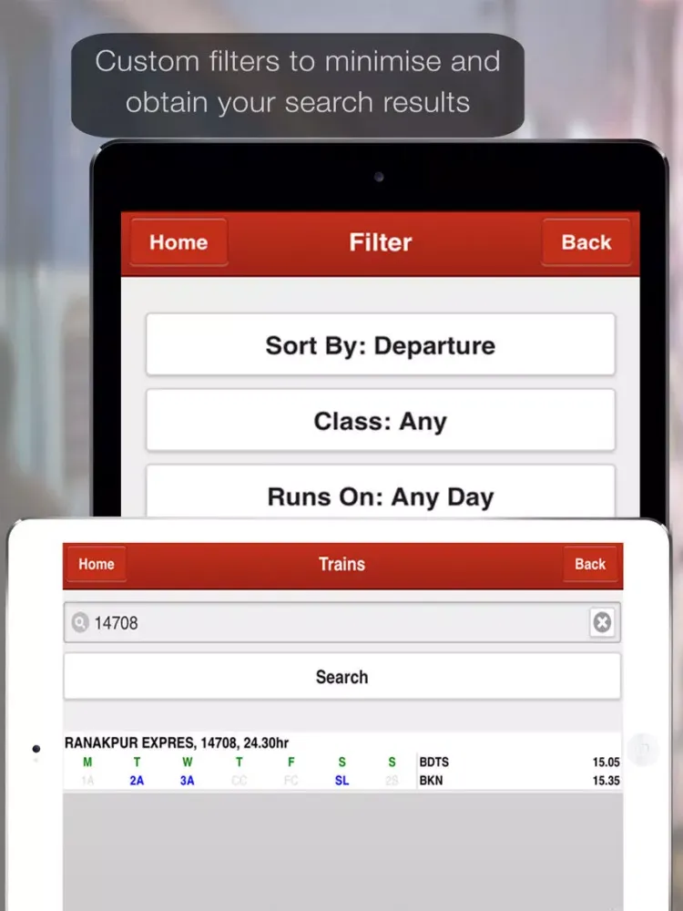 Zrzuty ekranu Indian Rail Train, IRCTC Info iPad 