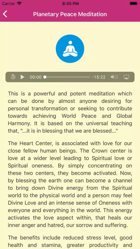Ảnh chụp màn hình của YPV Universal Prayers