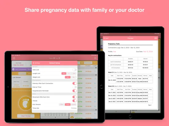 Pregnancy Tools iPad  스크린샷