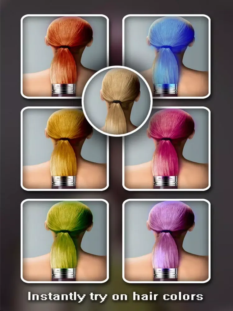 Hair Color Changer - Recolor Booth to Dye, Change & Beautify Hairstyle iPad 應用截圖