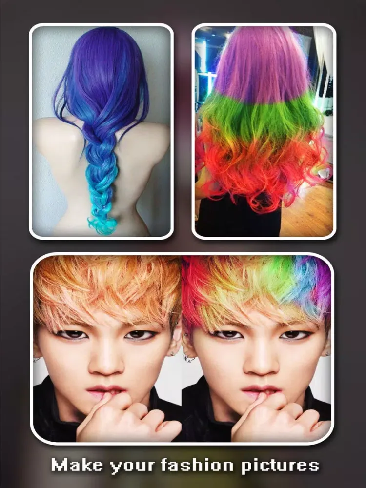 Hair Color Changer - Recolor Booth to Dye, Change & Beautify Hairstyle iPad 應用截圖