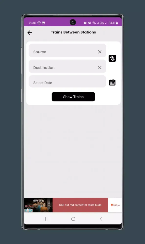 Ảnh chụp màn hình của Live Train Status