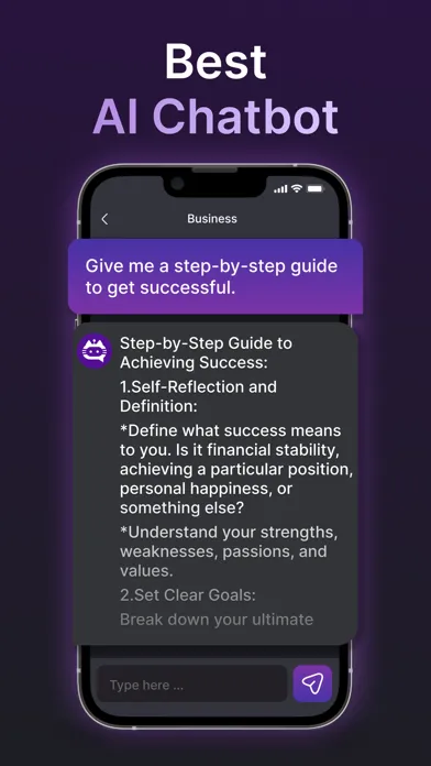 Capturas de tela do CatGPT - AI Chat Bot Assistant