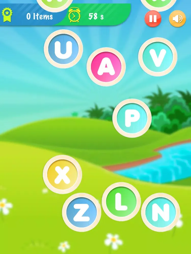Tangkapan layar ABC Jungle Alphabet In Circle